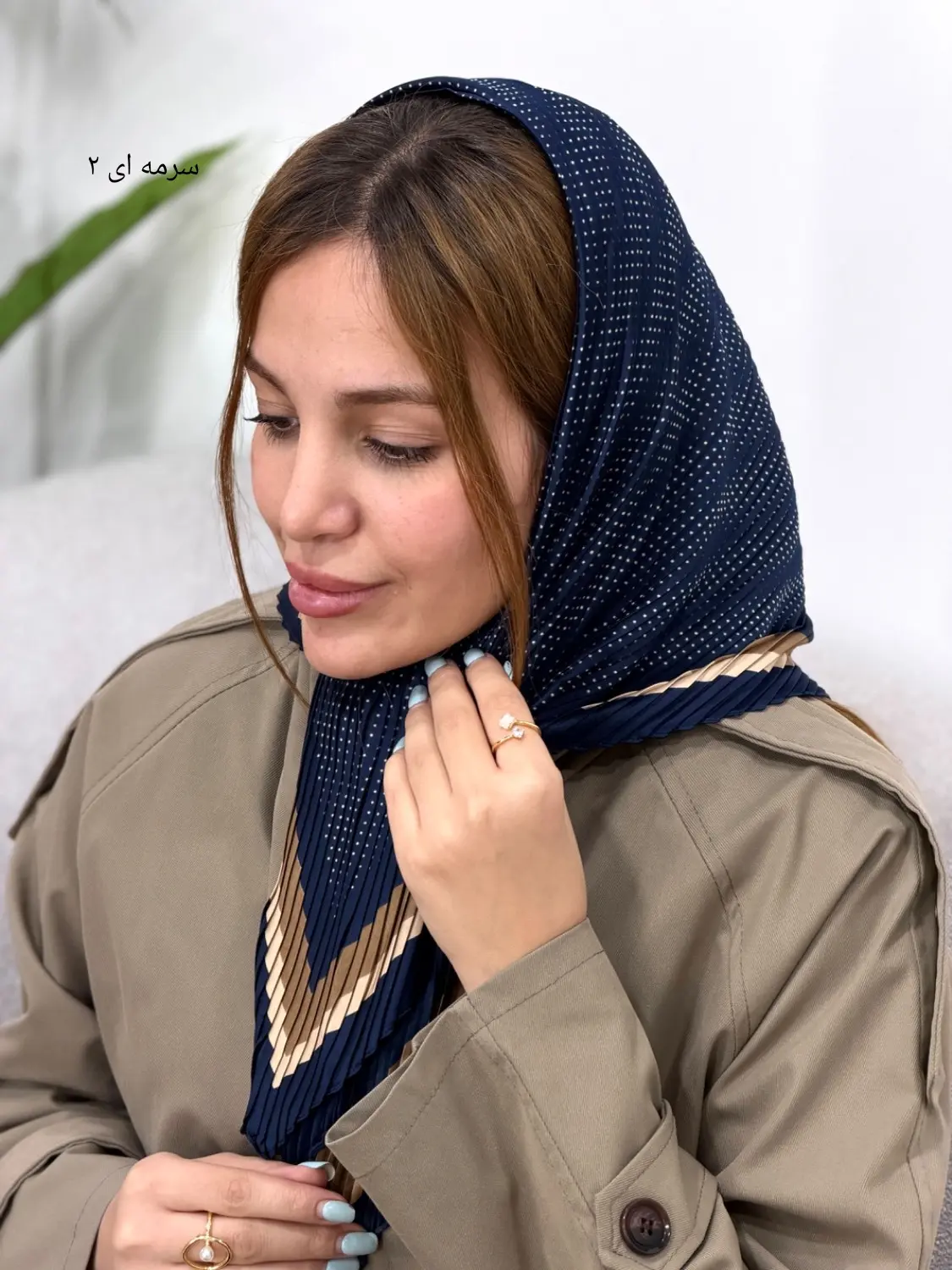 مینی اسکارف ساتن ابریشم طناز 1